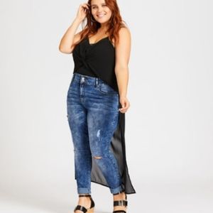 Loralette (Avenue) Black Sleeveless Tunic 22W